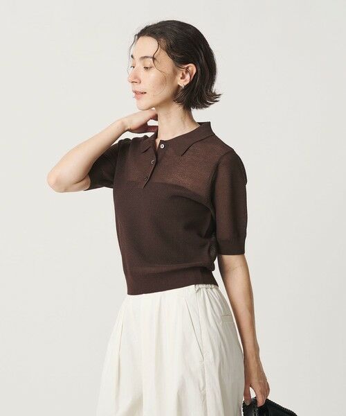 BEAUTY&YOUTH UNITED ARROWS / ビューティー&ユース ユナイテッドアローズ ニット・セーター | メッシュ ポロニット プルオーバー ウォッシャブル | 詳細17