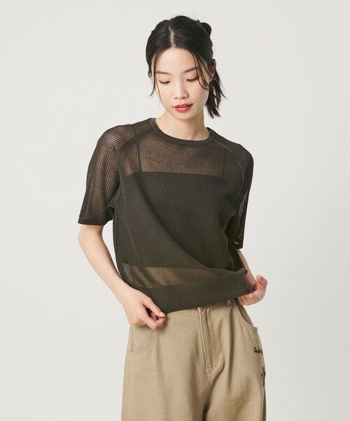 BEAUTY&YOUTH UNITED ARROWS / ビューティー&ユース ユナイテッドアローズ ニット・セーター | メッシュ ラグランスリーブ ニットプルオーバー ウォッシャブル | 詳細8