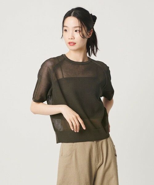 BEAUTY&YOUTH UNITED ARROWS / ビューティー&ユース ユナイテッドアローズ ニット・セーター | メッシュ ラグランスリーブ ニットプルオーバー ウォッシャブル | 詳細9