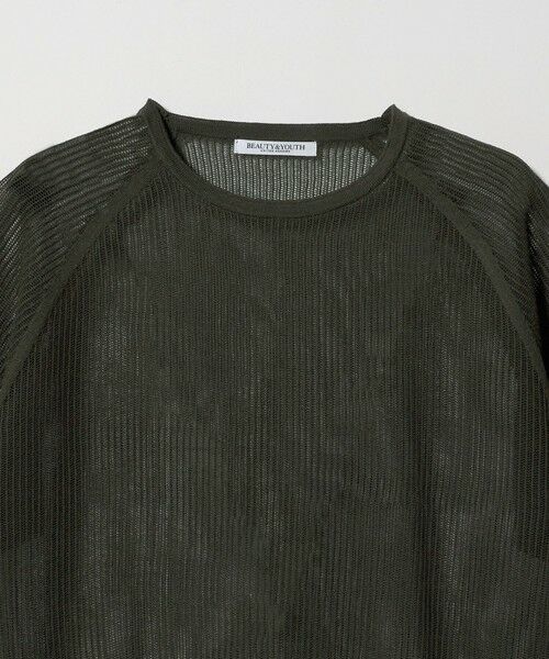 BEAUTY&YOUTH UNITED ARROWS / ビューティー&ユース ユナイテッドアローズ ニット・セーター | メッシュ ラグランスリーブ ニットプルオーバー ウォッシャブル | 詳細5