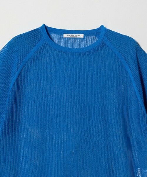 BEAUTY&YOUTH UNITED ARROWS / ビューティー&ユース ユナイテッドアローズ ニット・セーター | メッシュ ラグランスリーブ ニットプルオーバー ウォッシャブル | 詳細12