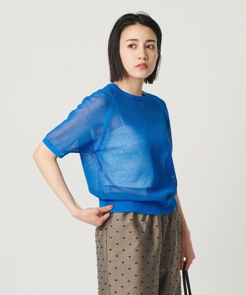 BEAUTY&YOUTH UNITED ARROWS / ビューティー&ユース ユナイテッドアローズ ニット・セーター | メッシュ ラグランスリーブ ニットプルオーバー ウォッシャブル | 詳細23