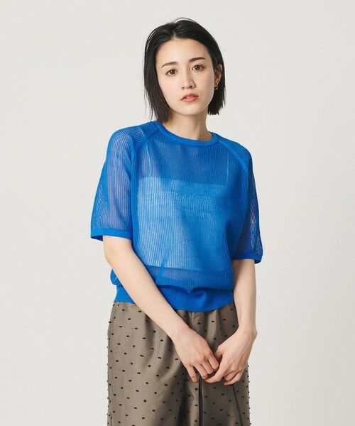 BEAUTY&YOUTH UNITED ARROWS / ビューティー&ユース ユナイテッドアローズ ニット・セーター | メッシュ ラグランスリーブ ニットプルオーバー ウォッシャブル | 詳細24