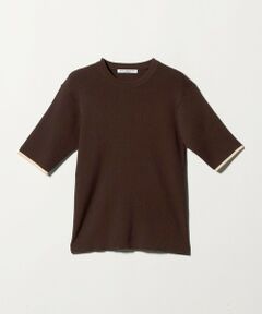 BEAUTY&YOUTH UNITED ARROWS / ビューティー&ユース ユナイテッドアローズ ニット・セーター | リブライン ショートスリーブ ニットプルオーバー ウォッシャブル