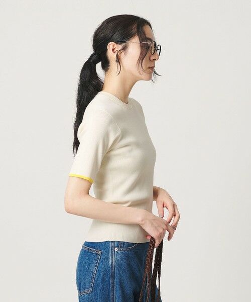 BEAUTY&YOUTH UNITED ARROWS / ビューティー&ユース ユナイテッドアローズ ニット・セーター | リブライン ショートスリーブ ニットプルオーバー ウォッシャブル | 詳細2
