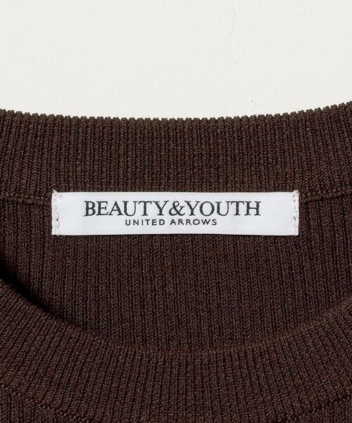 BEAUTY&YOUTH UNITED ARROWS / ビューティー&ユース ユナイテッドアローズ ニット・セーター | リブライン ショートスリーブ ニットプルオーバー ウォッシャブル | 詳細18