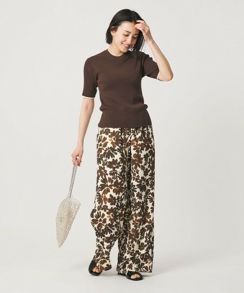 BEAUTY&YOUTH UNITED ARROWS / ビューティー&ユース ユナイテッドアローズ ニット・セーター | リブライン ショートスリーブ ニットプルオーバー ウォッシャブル | 詳細9
