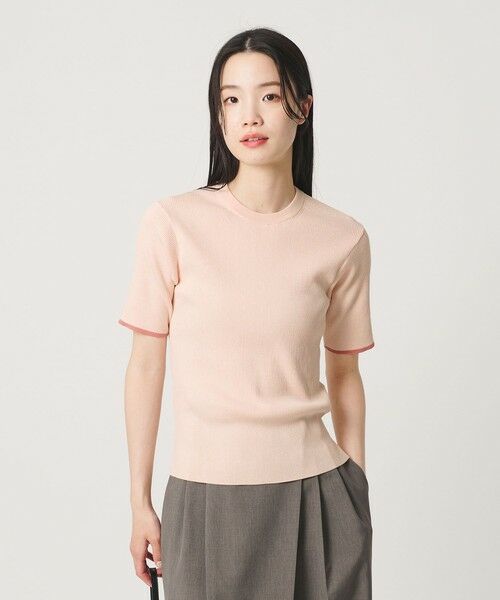 BEAUTY&YOUTH UNITED ARROWS / ビューティー&ユース ユナイテッドアローズ ニット・セーター | リブライン ショートスリーブ ニットプルオーバー ウォッシャブル | 詳細21
