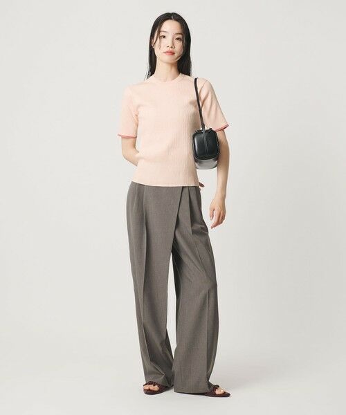BEAUTY&YOUTH UNITED ARROWS / ビューティー&ユース ユナイテッドアローズ ニット・セーター | リブライン ショートスリーブ ニットプルオーバー ウォッシャブル | 詳細23