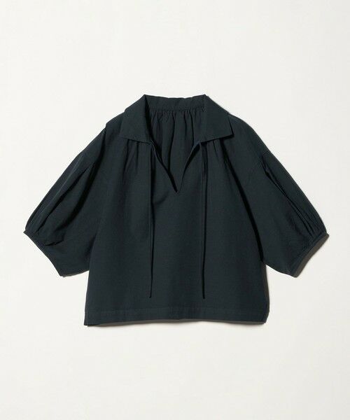 BEAUTY&YOUTH UNITED ARROWS / ビューティー&ユース ユナイテッドアローズ チュニック | コットン麻 スキッパー チュニック ウォッシャブル（NAVY）