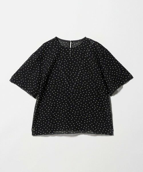 BEAUTY&YOUTH UNITED ARROWS / ビューティー&ユース ユナイテッドアローズ シャツ・ブラウス | ドットシアー ショートスリーブ ブラウス ウォッシャブル（BLACK）