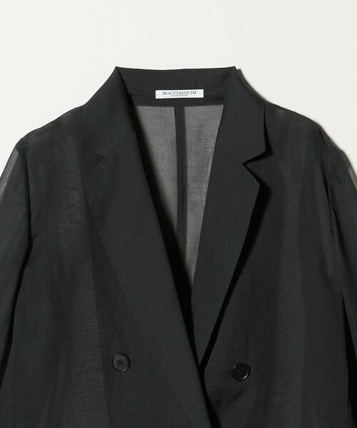 BEAUTY&YOUTH UNITED ARROWS / ビューティー&ユース ユナイテッドアローズ テーラードジャケット | ポリエステル シアー ダブルジャケット ウォッシャブル | 詳細5