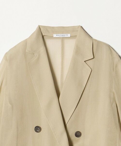 BEAUTY&YOUTH UNITED ARROWS / ビューティー&ユース ユナイテッドアローズ テーラードジャケット | ポリエステル シアー ダブルジャケット ウォッシャブル | 詳細5