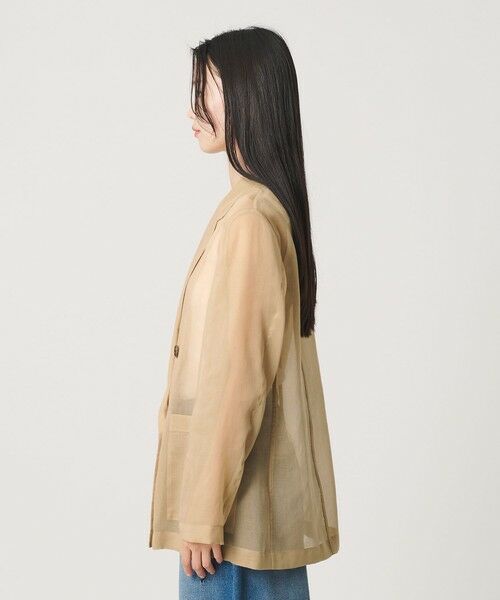 BEAUTY&YOUTH UNITED ARROWS / ビューティー&ユース ユナイテッドアローズ テーラードジャケット | ポリエステル シアー ダブルジャケット ウォッシャブル | 詳細12