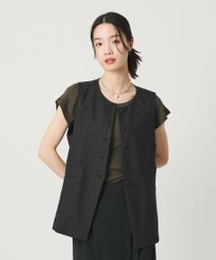 BEAUTY&YOUTH UNITED ARROWS / ビューティー&ユース ユナイテッドアローズ ベスト | セルロースナイロンオックス クルーネック ベスト