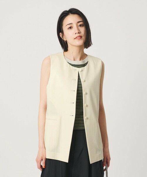 BEAUTY&YOUTH UNITED ARROWS / ビューティー&ユース ユナイテッドアローズ ベスト | セルロースナイロンオックス クルーネック ベスト | 詳細3
