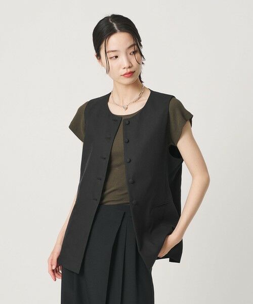 BEAUTY&YOUTH UNITED ARROWS / ビューティー&ユース ユナイテッドアローズ ベスト | セルロースナイロンオックス クルーネック ベスト | 詳細8
