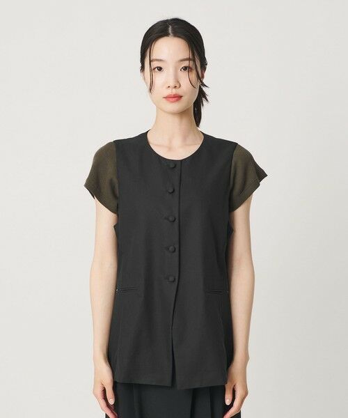 BEAUTY&YOUTH UNITED ARROWS / ビューティー&ユース ユナイテッドアローズ ベスト | セルロースナイロンオックス クルーネック ベスト | 詳細11