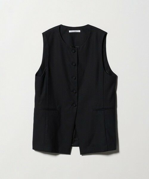 BEAUTY&YOUTH UNITED ARROWS / ビューティー&ユース ユナイテッドアローズ ベスト | セルロースナイロンオックス クルーネック ベスト（BLACK）