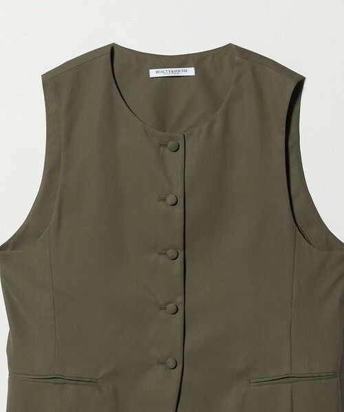 BEAUTY&YOUTH UNITED ARROWS / ビューティー&ユース ユナイテッドアローズ ベスト | セルロースナイロンオックス クルーネック ベスト | 詳細8