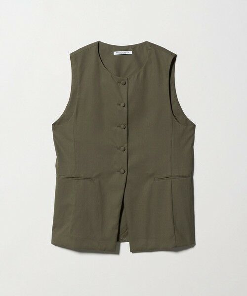 BEAUTY&YOUTH UNITED ARROWS / ビューティー&ユース ユナイテッドアローズ ベスト | セルロースナイロンオックス クルーネック ベスト（OLIVE）