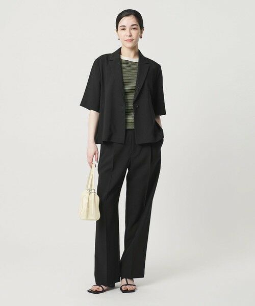 BEAUTY&YOUTH UNITED ARROWS / ビューティー&ユース ユナイテッドアローズ テーラードジャケット | 【WEB限定 Wardrobe DAILY MINIMAL】メランジ ハーフスリーブジャケット ウォッシャブル | 詳細3