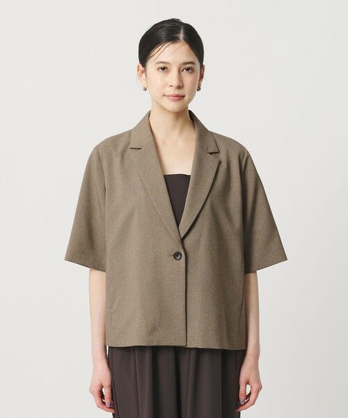 BEAUTY&YOUTH UNITED ARROWS / ビューティー&ユース ユナイテッドアローズ テーラードジャケット | 【WEB限定 Wardrobe DAILY MINIMAL】メランジ ハーフスリーブジャケット ウォッシャブル | 詳細18