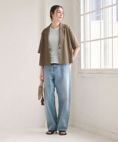 BEAUTY&YOUTH UNITED ARROWS / ビューティー&ユース ユナイテッドアローズ テーラードジャケット | 【WEB限定 Wardrobe DAILY MINIMAL】メランジ ハーフスリーブジャケット ウォッシャブル | 詳細13