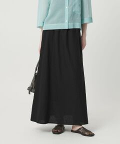 BEAUTY&YOUTH UNITED ARROWS / ビューティー&ユース ユナイテッドアローズ ロング・マキシ丈スカート | 麻ブレンド ドット フレアロングスカート