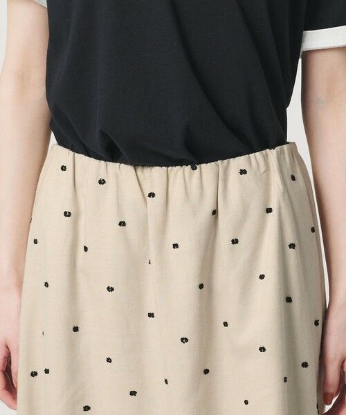 BEAUTY&YOUTH UNITED ARROWS / ビューティー&ユース ユナイテッドアローズ ロング・マキシ丈スカート | 麻ブレンド ドット フレアロングスカート | 詳細11