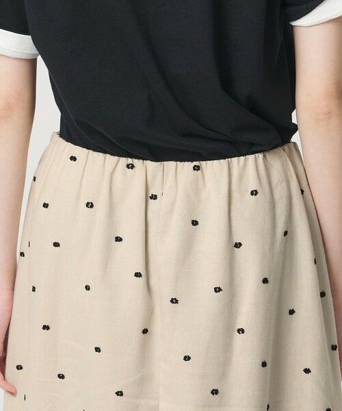 BEAUTY&YOUTH UNITED ARROWS / ビューティー&ユース ユナイテッドアローズ ロング・マキシ丈スカート | 麻ブレンド ドット フレアロングスカート | 詳細13