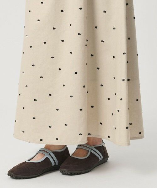 BEAUTY&YOUTH UNITED ARROWS / ビューティー&ユース ユナイテッドアローズ ロング・マキシ丈スカート | 麻ブレンド ドット フレアロングスカート | 詳細14