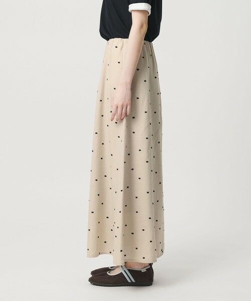 BEAUTY&YOUTH UNITED ARROWS / ビューティー&ユース ユナイテッドアローズ ロング・マキシ丈スカート | 麻ブレンド ドット フレアロングスカート | 詳細9