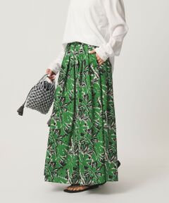 BEAUTY&YOUTH UNITED ARROWS / ビューティー&ユース ユナイテッドアローズ ロング・マキシ丈スカート | 【WEB限定】フラワープリント タックスカート ウォッシャブル