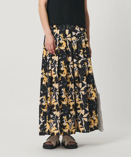 BEAUTY&YOUTH UNITED ARROWS / ビューティー&ユース ユナイテッドアローズ ロング・マキシ丈スカート | 【WEB限定】フラワープリント タックスカート ウォッシャブル | 詳細1