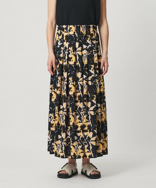 BEAUTY&YOUTH UNITED ARROWS / ビューティー&ユース ユナイテッドアローズ ロング・マキシ丈スカート | 【WEB限定】フラワープリント タックスカート ウォッシャブル | 詳細4