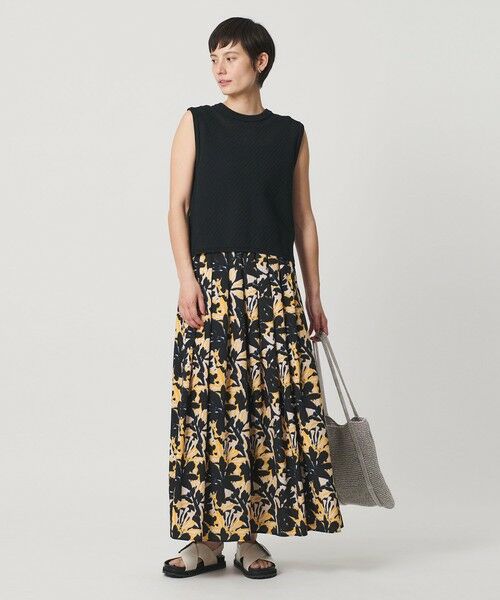 BEAUTY&YOUTH UNITED ARROWS / ビューティー&ユース ユナイテッドアローズ ロング・マキシ丈スカート | 【WEB限定】フラワープリント タックスカート ウォッシャブル | 詳細3