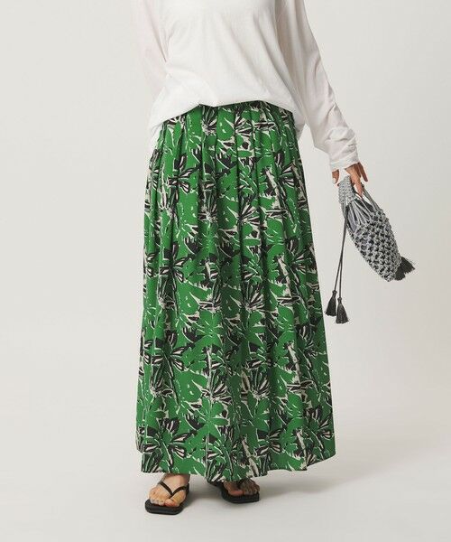 BEAUTY&YOUTH UNITED ARROWS / ビューティー&ユース ユナイテッドアローズ ロング・マキシ丈スカート | 【WEB限定】フラワープリント タックスカート ウォッシャブル | 詳細12