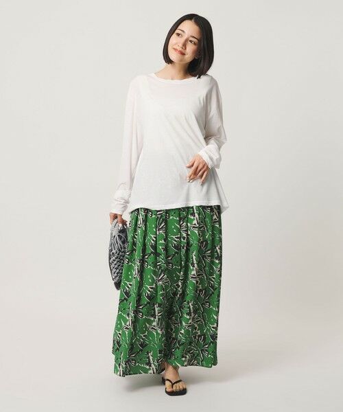 BEAUTY&YOUTH UNITED ARROWS / ビューティー&ユース ユナイテッドアローズ ロング・マキシ丈スカート | 【WEB限定】フラワープリント タックスカート ウォッシャブル | 詳細13