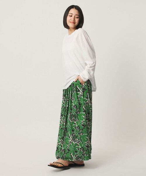 BEAUTY&YOUTH UNITED ARROWS / ビューティー&ユース ユナイテッドアローズ ロング・マキシ丈スカート | 【WEB限定】フラワープリント タックスカート ウォッシャブル | 詳細14