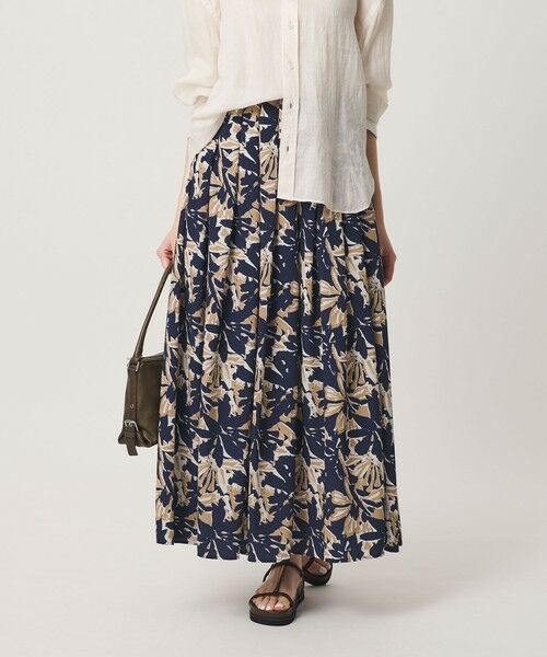 BEAUTY&YOUTH UNITED ARROWS / ビューティー&ユース ユナイテッドアローズ ロング・マキシ丈スカート | 【WEB限定】フラワープリント タックスカート ウォッシャブル | 詳細16