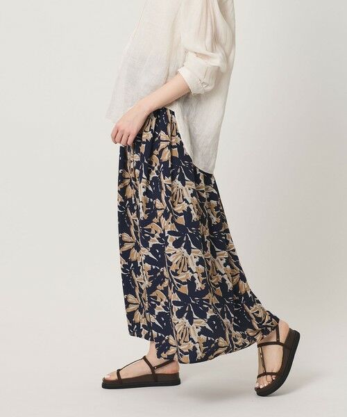 BEAUTY&YOUTH UNITED ARROWS / ビューティー&ユース ユナイテッドアローズ ロング・マキシ丈スカート | 【WEB限定】フラワープリント タックスカート ウォッシャブル | 詳細17