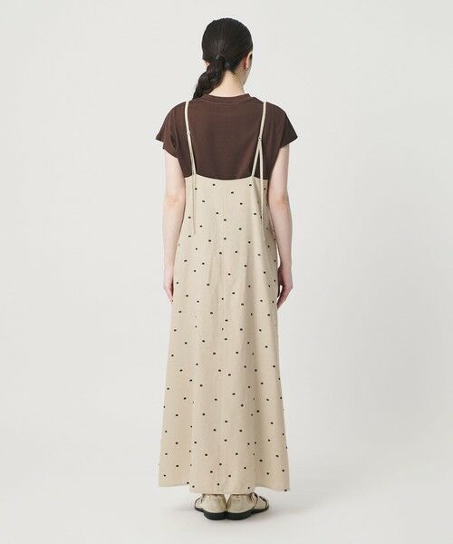 BEAUTY&YOUTH UNITED ARROWS / ビューティー&ユース ユナイテッドアローズ ミニ丈・ひざ丈ワンピース | 麻ブレンド ドット キャミワンピース | 詳細11