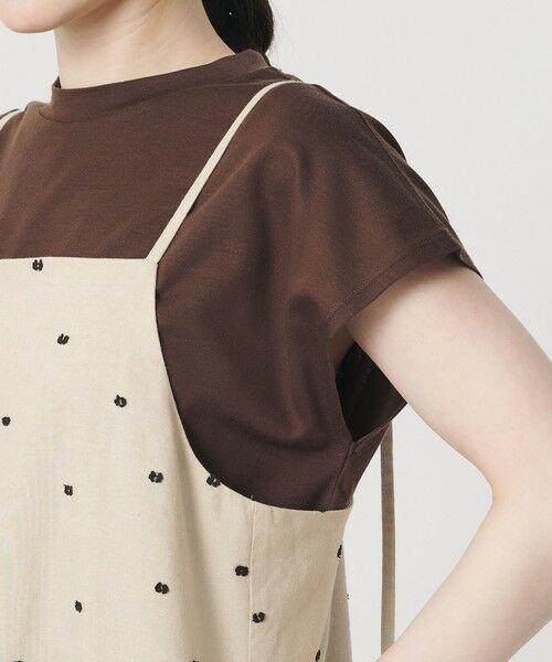 BEAUTY&YOUTH UNITED ARROWS / ビューティー&ユース ユナイテッドアローズ ミニ丈・ひざ丈ワンピース | 麻ブレンド ドット キャミワンピース | 詳細13