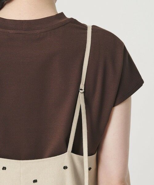 BEAUTY&YOUTH UNITED ARROWS / ビューティー&ユース ユナイテッドアローズ ミニ丈・ひざ丈ワンピース | 麻ブレンド ドット キャミワンピース | 詳細14