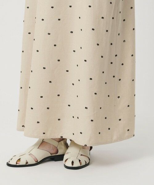 BEAUTY&YOUTH UNITED ARROWS / ビューティー&ユース ユナイテッドアローズ ミニ丈・ひざ丈ワンピース | 麻ブレンド ドット キャミワンピース | 詳細16