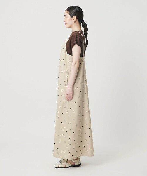 BEAUTY&YOUTH UNITED ARROWS / ビューティー&ユース ユナイテッドアローズ ミニ丈・ひざ丈ワンピース | 麻ブレンド ドット キャミワンピース | 詳細10