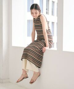 BEAUTY&YOUTH UNITED ARROWS / ビューティー&ユース ユナイテッドアローズ ロング・マキシ丈ワンピース | コットン メッシュ ボーダーワンピース