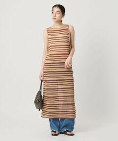 BEAUTY&YOUTH UNITED ARROWS / ビューティー&ユース ユナイテッドアローズ ロング・マキシ丈ワンピース | コットン メッシュ ボーダーワンピース
