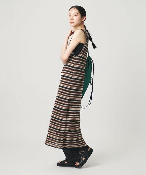 BEAUTY&YOUTH UNITED ARROWS / ビューティー&ユース ユナイテッドアローズ ロング・マキシ丈ワンピース | コットン メッシュ ボーダーワンピース | 詳細8